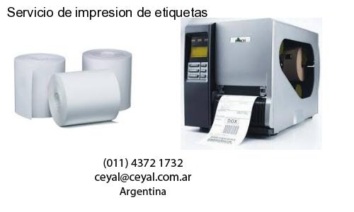 Servicio de impresion de etiquetas