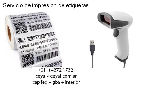 Servicio de impresion de etiquetas