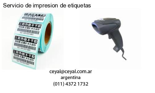 Servicio de impresion de etiquetas