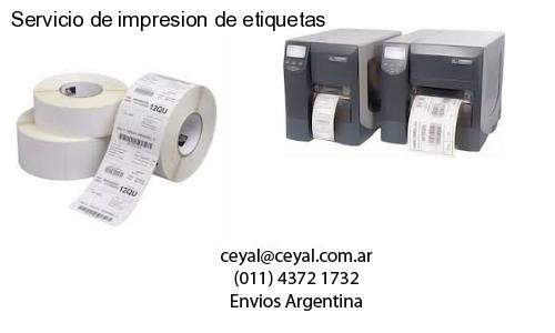 Servicio de impresion de etiquetas