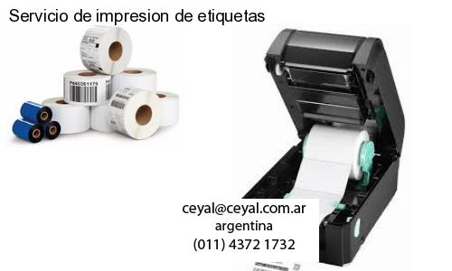 Servicio de impresion de etiquetas