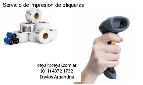 Servicio de impresion de etiquetas