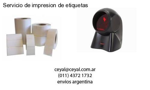 Servicio de impresion de etiquetas