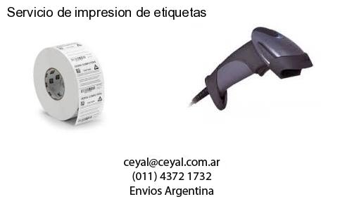 Servicio de impresion de etiquetas