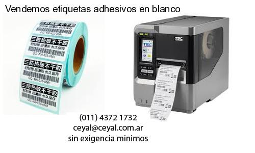 Vendemos etiquetas adhesivos en blanco