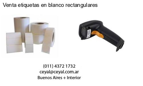 Venta etiquetas en blanco rectangulares