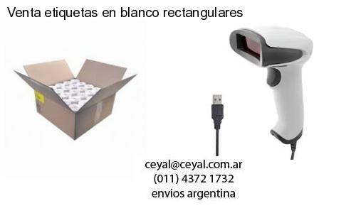 Venta etiquetas en blanco rectangulares