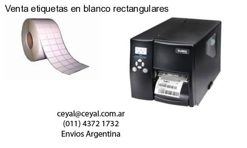 Venta etiquetas en blanco rectangulares