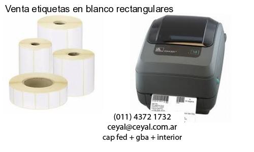 Venta etiquetas en blanco rectangulares