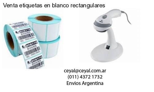Venta etiquetas en blanco rectangulares
