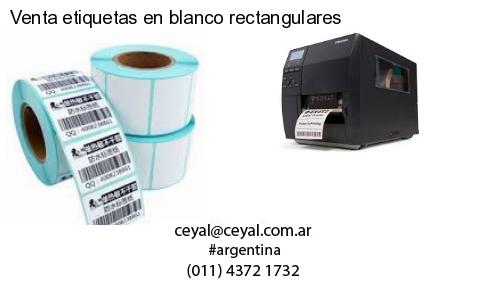 Venta etiquetas en blanco rectangulares