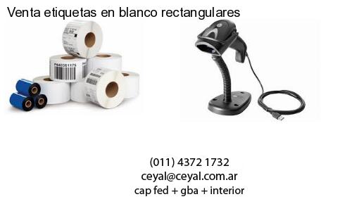 Venta etiquetas en blanco rectangulares