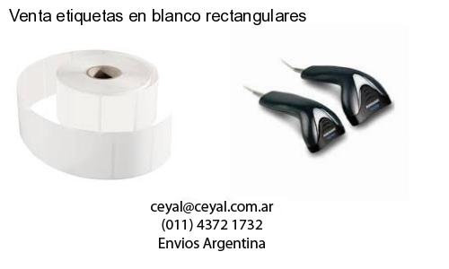 Venta etiquetas en blanco rectangulares