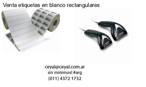 Venta etiquetas en blanco rectangulares