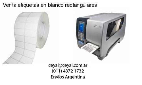 Venta etiquetas en blanco rectangulares