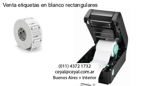 Venta etiquetas en blanco rectangulares