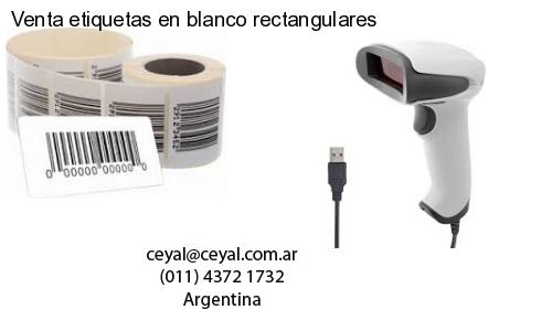 Venta etiquetas en blanco rectangulares