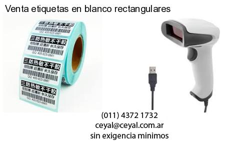 Venta etiquetas en blanco rectangulares