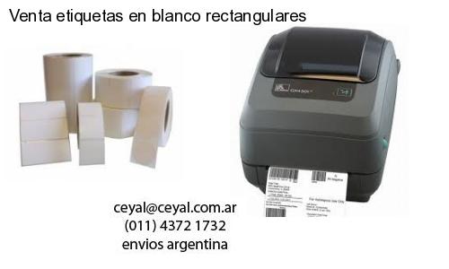 Venta etiquetas en blanco rectangulares