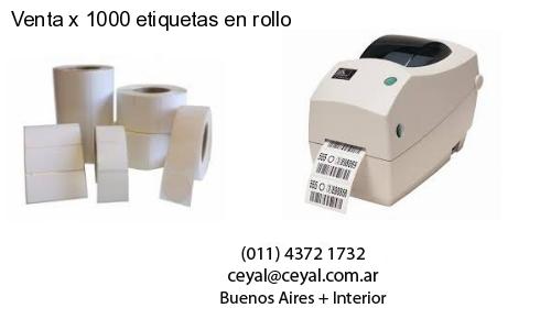 Venta x 1000 etiquetas en rollo