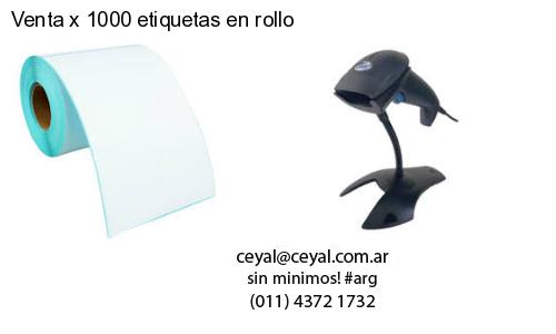 Venta x 1000 etiquetas en rollo