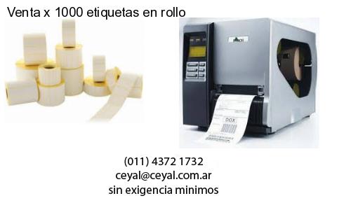 Venta x 1000 etiquetas en rollo