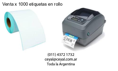 Venta x 1000 etiquetas en rollo