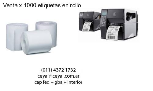 Venta x 1000 etiquetas en rollo