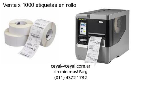 Venta x 1000 etiquetas en rollo