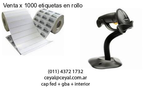Venta x 1000 etiquetas en rollo