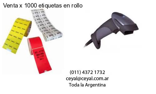 Venta x 1000 etiquetas en rollo