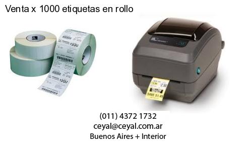 Venta x 1000 etiquetas en rollo