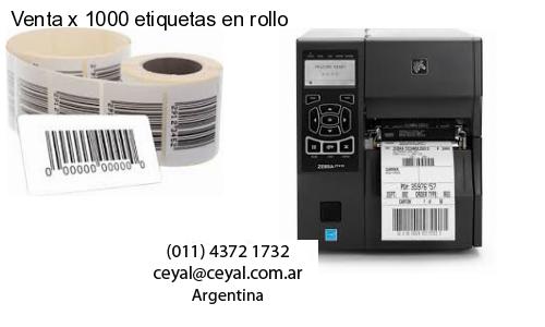Venta x 1000 etiquetas en rollo