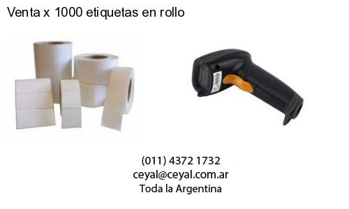 Venta x 1000 etiquetas en rollo