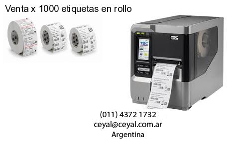 Venta x 1000 etiquetas en rollo