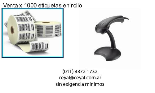 Venta x 1000 etiquetas en rollo