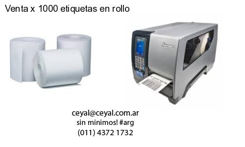 Venta x 1000 etiquetas en rollo