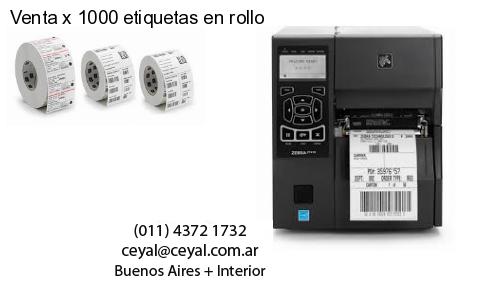 Venta x 1000 etiquetas en rollo