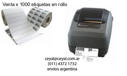 Venta x 1000 etiquetas en rollo