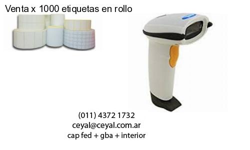 Venta x 1000 etiquetas en rollo