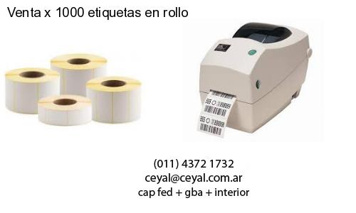 Venta x 1000 etiquetas en rollo