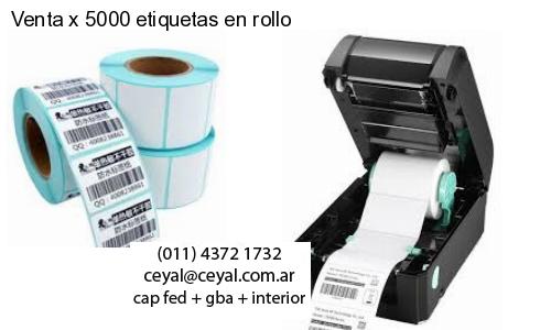 Venta x 5000 etiquetas en rollo