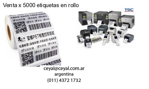Venta x 5000 etiquetas en rollo