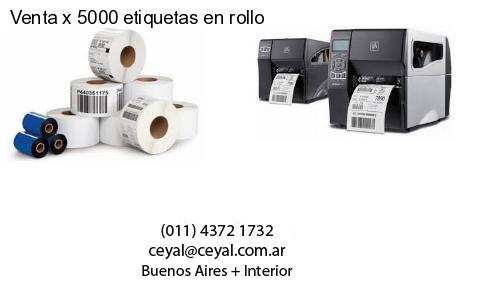 Venta x 5000 etiquetas en rollo