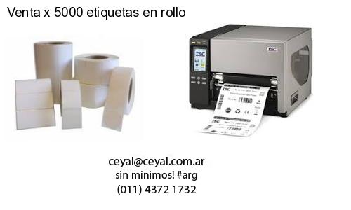 Venta x 5000 etiquetas en rollo