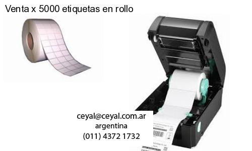 Venta x 5000 etiquetas en rollo