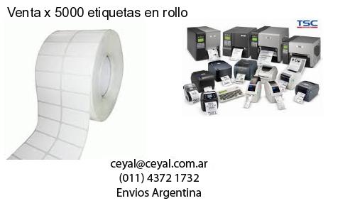 Venta x 5000 etiquetas en rollo