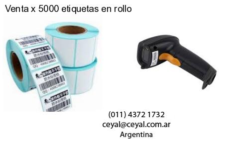 Venta x 5000 etiquetas en rollo