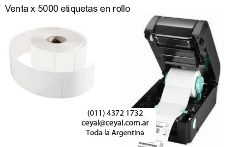 Venta x 5000 etiquetas en rollo