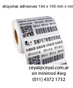 etiquetas adhesivas 194 x 195 mm x mm